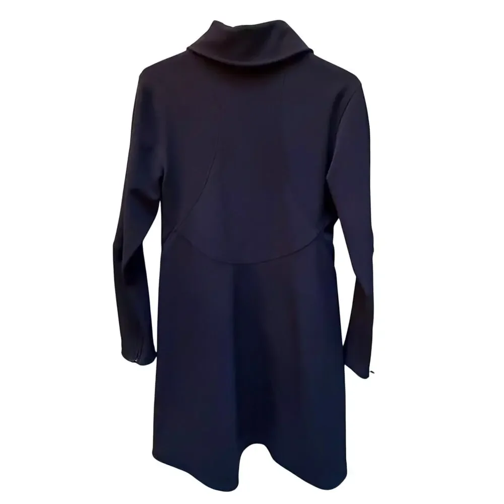 Nike Softshell Trench Coat Womens Size M Black Long Jacket
